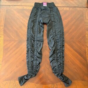 Agogie 40+ Resistance Pants Womens Medium Black Ruched Leggings Calorie Fat Burn